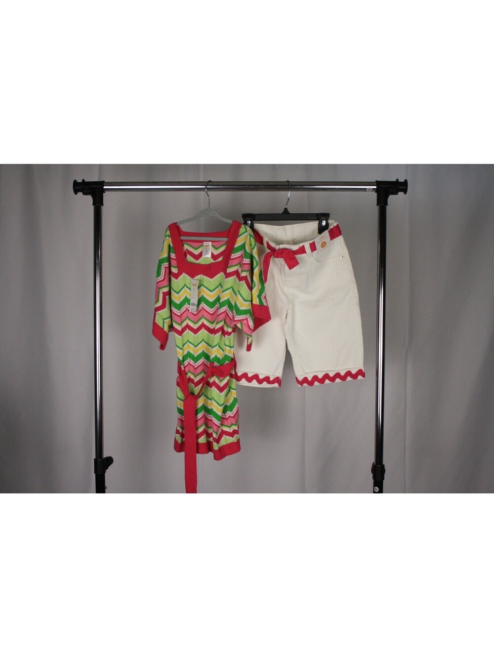 Gymboree Chevron Tunic Set Pink White Girls Size 12 NWT